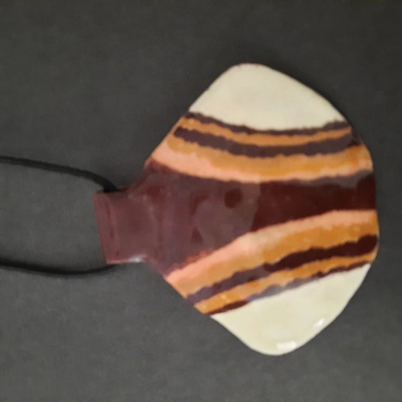 Napier Painted Medallion Black Rope Chain 22" - Picture 9 of 10